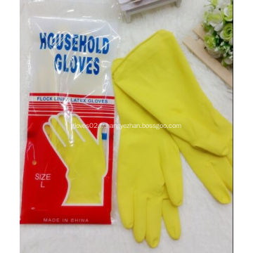 Gants de ménage en caoutchouc jaune 100% latex